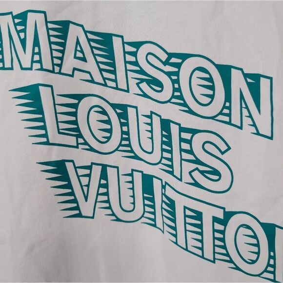Louis Vuitton White Short Sleeve Tee Retro Design - Picture 3 of 7